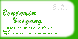 benjamin weigang business card